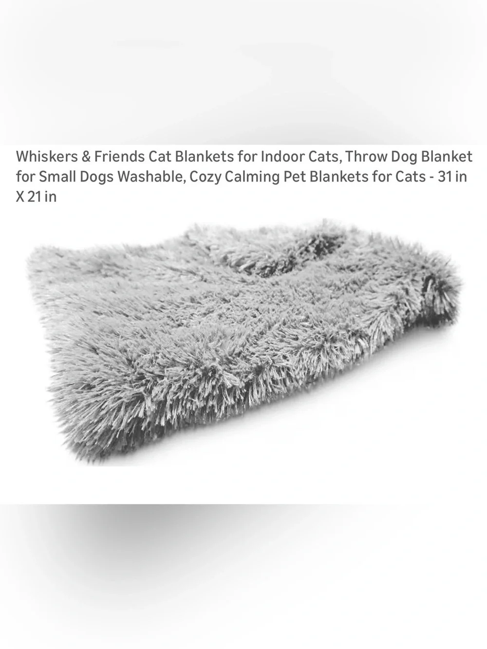 Gray Cozy Calming Cat Blanket